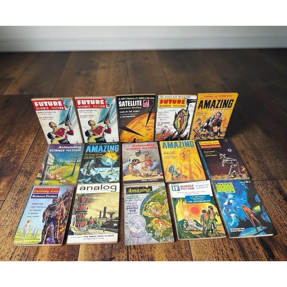 Vintage Science Fiction Magazines - Future-Analog-Fantasy- Lot of 15 - 1957-1972